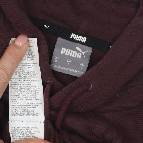 Puma Men's Red Pullover Hoodie S with Logo
