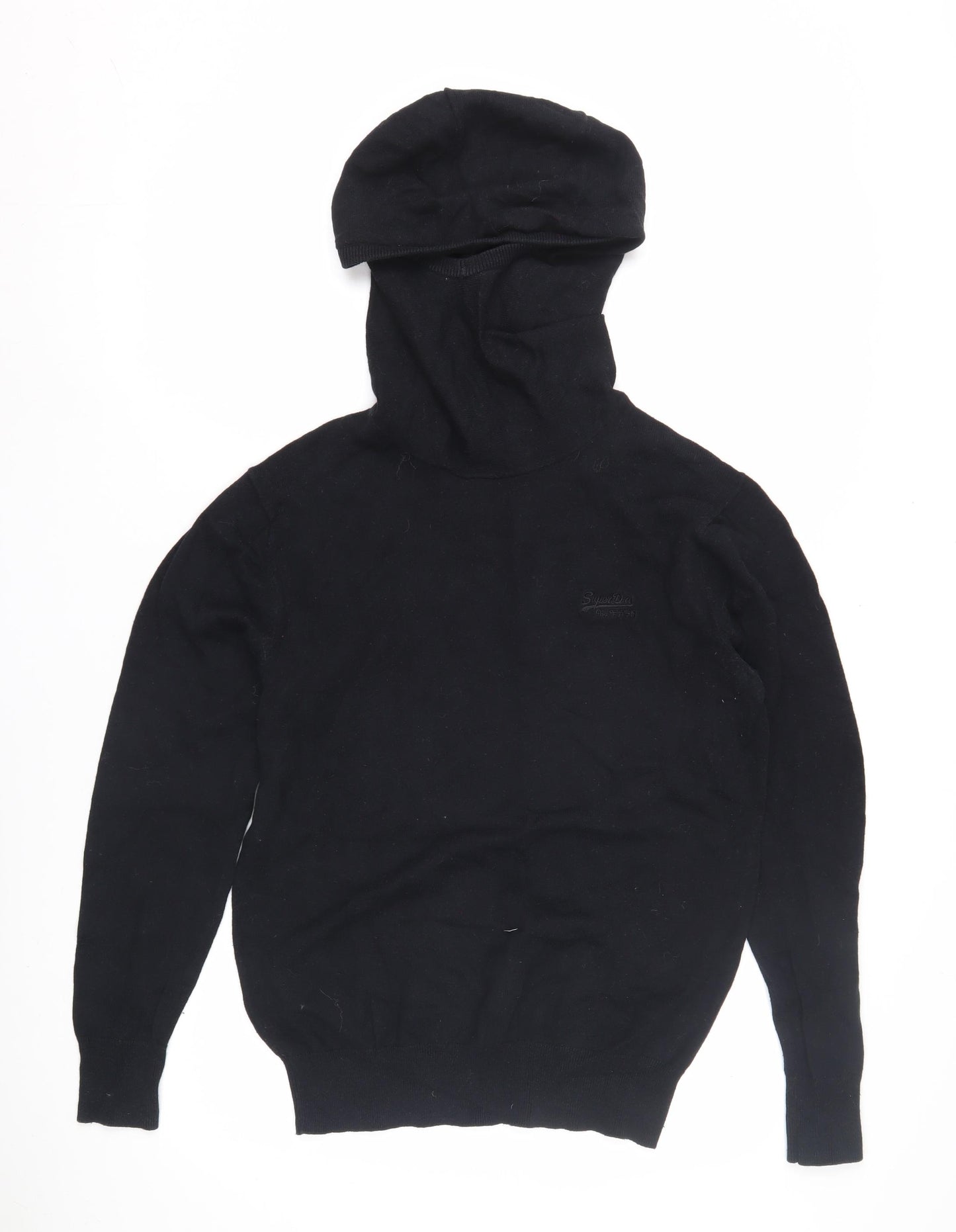 Superdry Unisex Black Regular Fit Jumper Hoodie M
