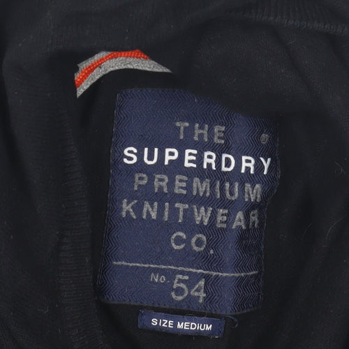 Superdry Unisex Black Regular Fit Jumper Hoodie M