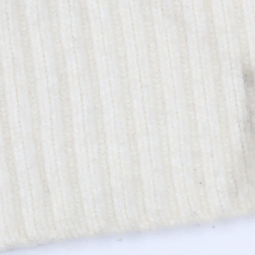 Abercrombie & Fitch Women's Ivory Cable-Knit Jumper S