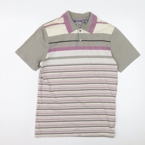 Ted Baker Men's Multicoloured Striped Polo M