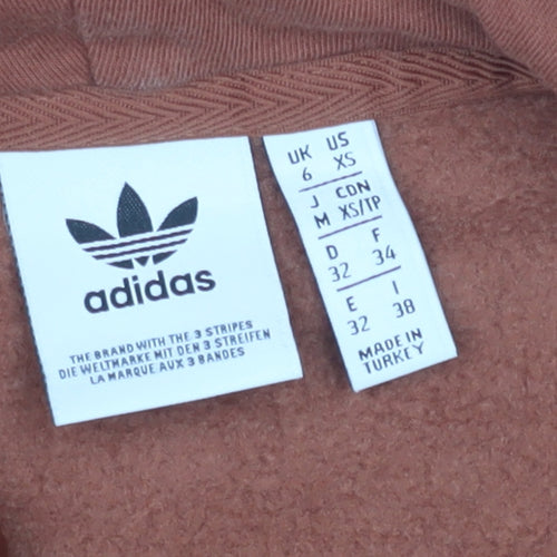 Adidas Women's Brown Pullover Hoodie, Size 6, Casual