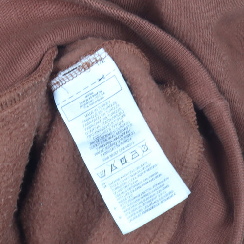 Adidas Women's Brown Pullover Hoodie, Size 6, Casual