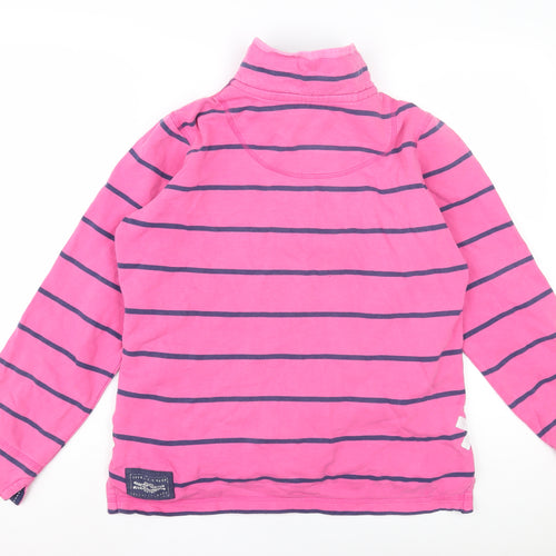 Crew Clothing Co. Women's Pink Striped Pullover Sweatshirt