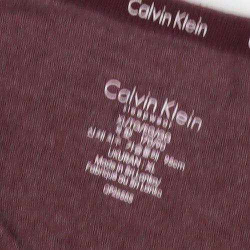 Calvin Klein Unisex Red Crew Neck T-Shirt, Size L