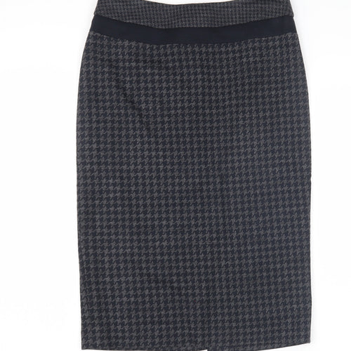 Laura Ashley Women’s Black Houndstooth Pencil Skirt