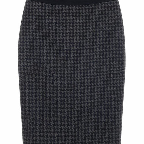 Laura Ashley Women’s Black Houndstooth Pencil Skirt