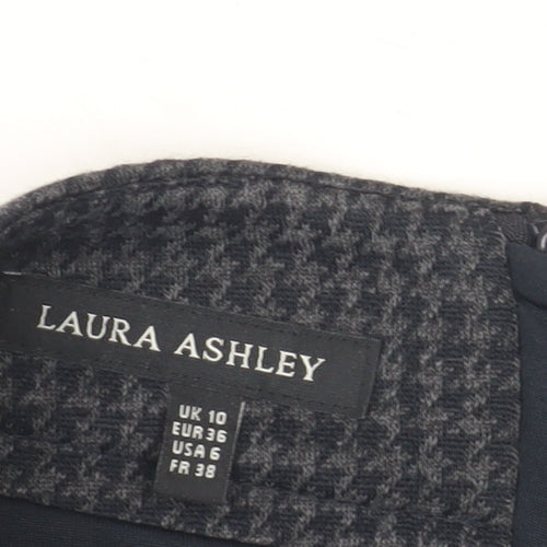 Laura Ashley Women’s Black Houndstooth Pencil Skirt
