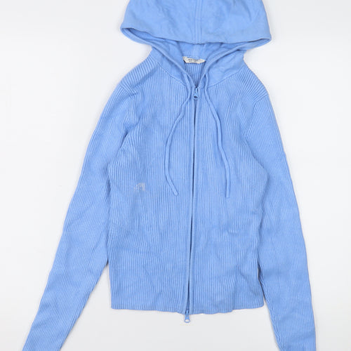 Jack Wills Women's Blue Hoodie Size 12 Regular Fit