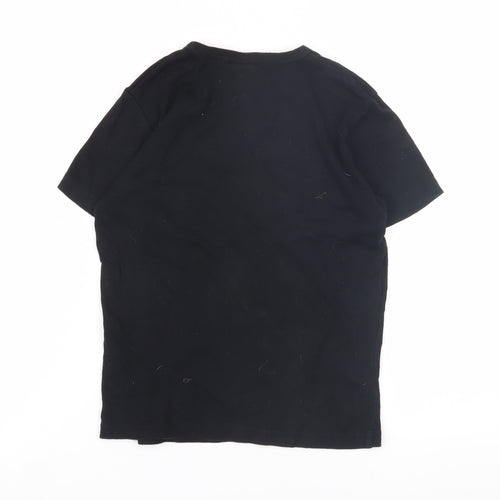 Turban Outfitters Unisex Kids Black Graphic T-Shirt S