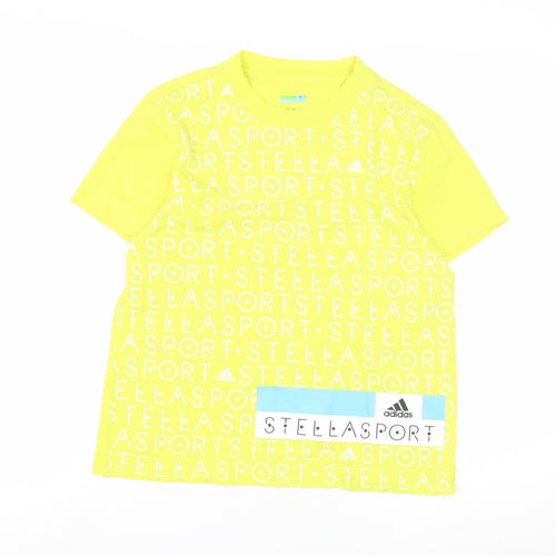 Adidas Women's Yellow XS Basic T-Shirt