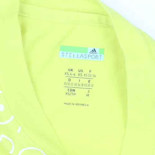 Adidas Women's Yellow XS Basic T-Shirt