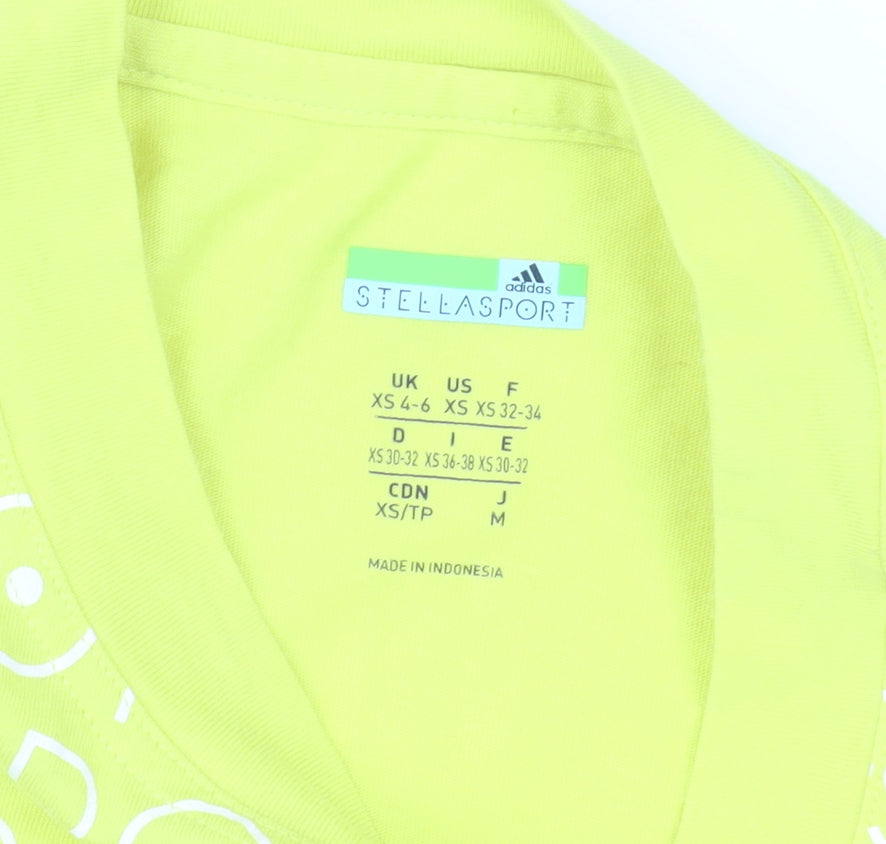 Adidas Women's Yellow XS Basic T-Shirt
