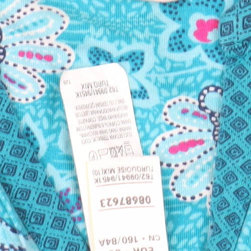 Marks and Spencer Blue Floral Tunic Tank Top, Size 10