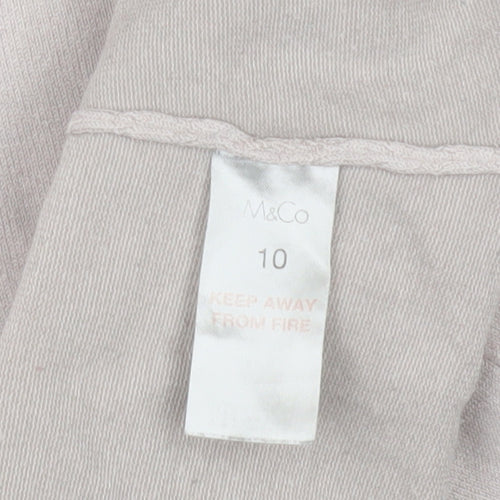 M&Co Women's Ivory Roll Neck Jumper Size 10