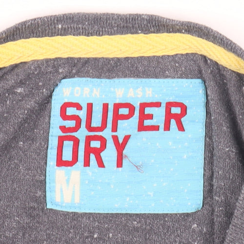 Superdry Unisex Grey Blue Ringer Tee M
