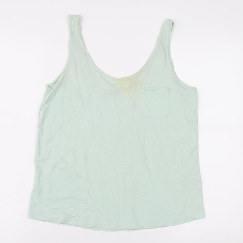 Superdry Women's Green Cotton Tank Top Size 10