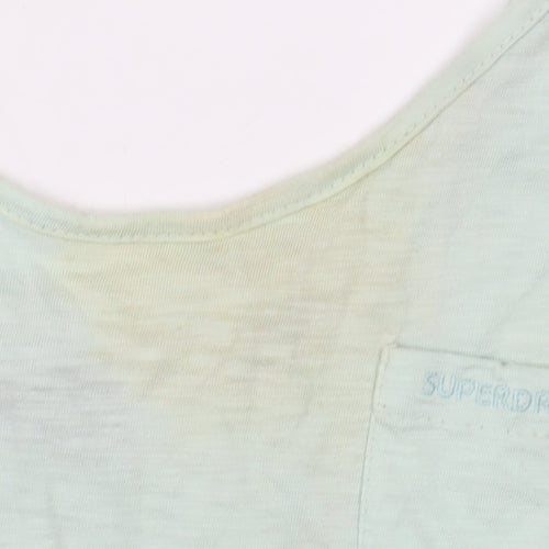Superdry Women's Green Cotton Tank Top Size 10