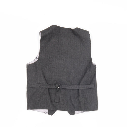 Paisley Boys Grey Waistcoat 7 Years Herringbone Formal