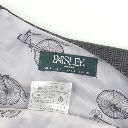 Paisley Boys Grey Waistcoat 7 Years Herringbone Formal