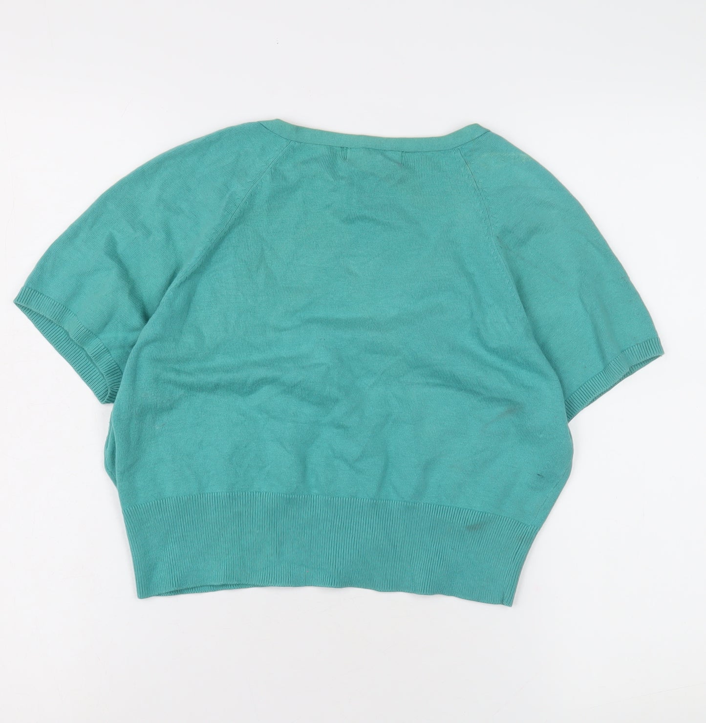 Red Herring Women's Green V-Neck Cardigan Size 14