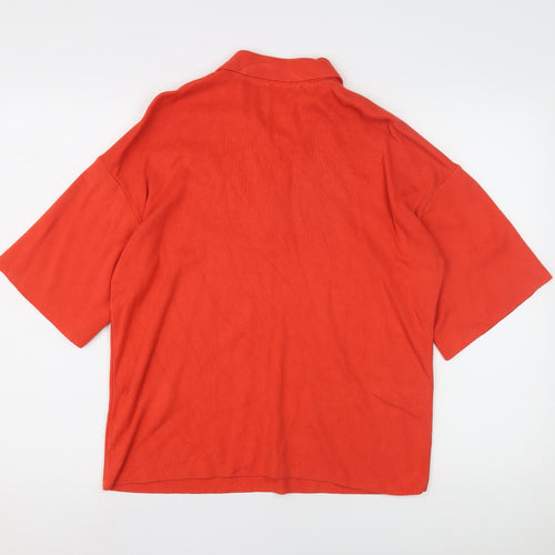Marks and Spencer Women's Orange XS Collared Jumper