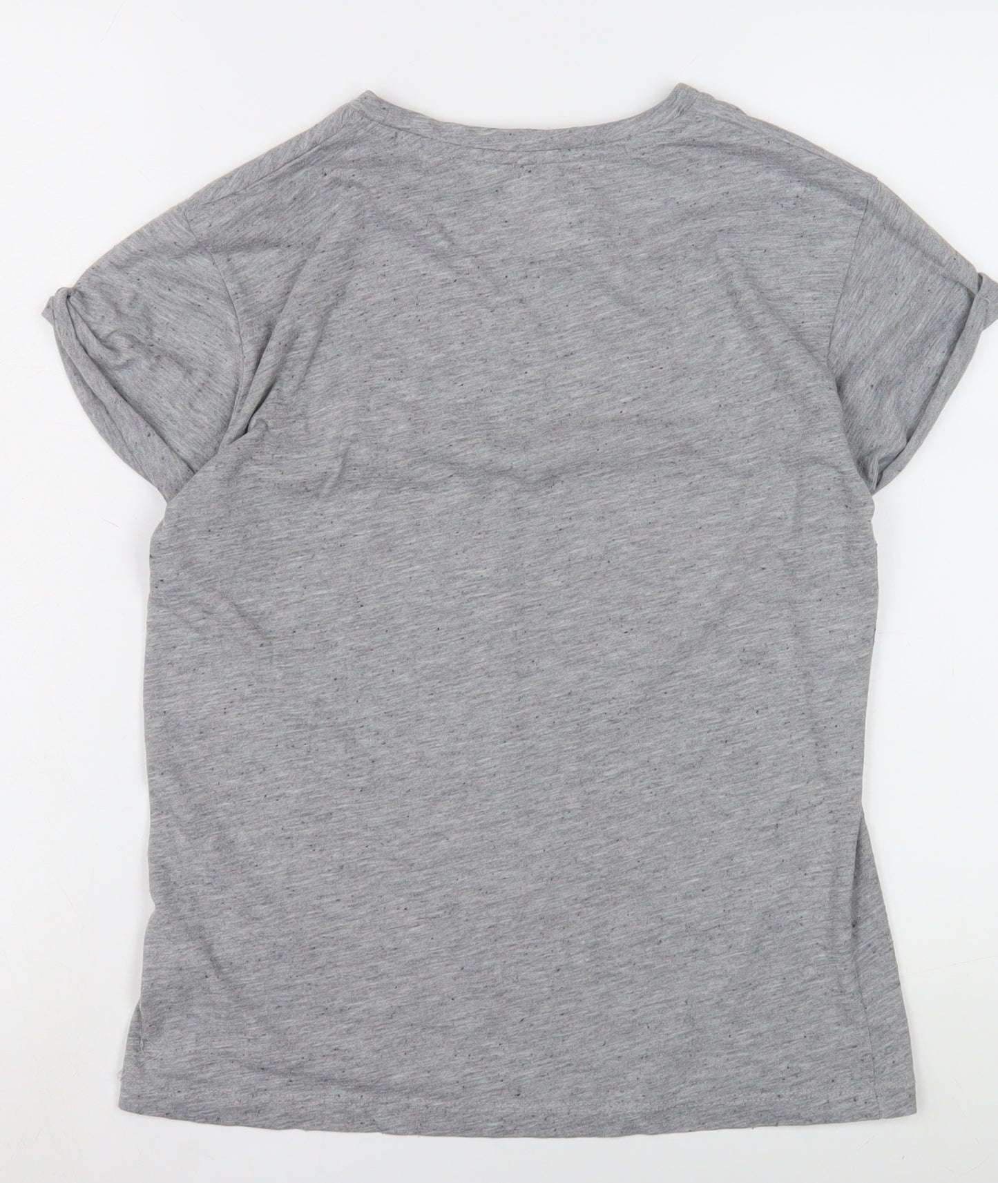 Topshop Women's Grey T-Shirt, Embroidered, Size 8
