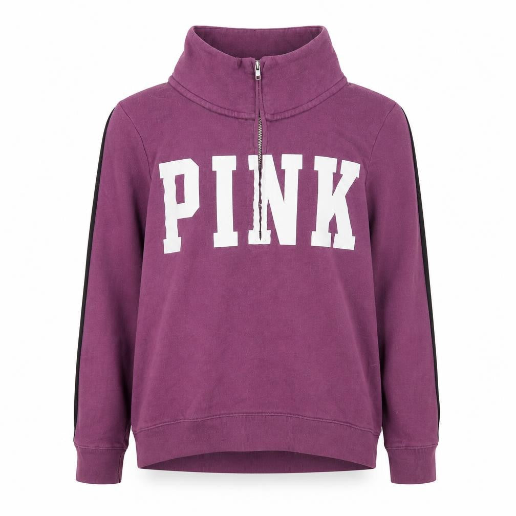 Front view of Victoria's Secret Women's Purple Sweatshirt S Pullover