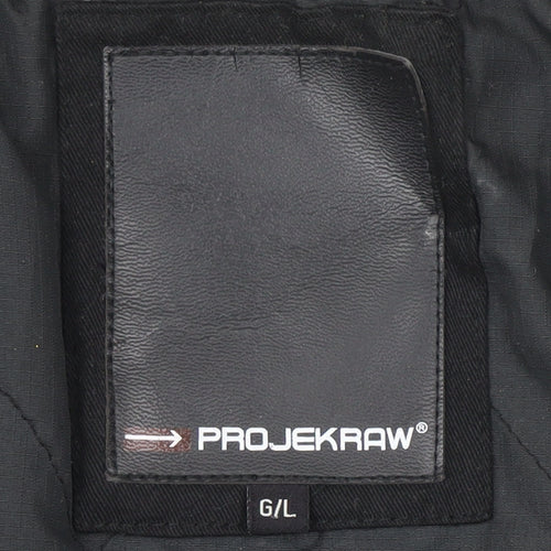Projek Raw Men's Grey Military Jacket Size L