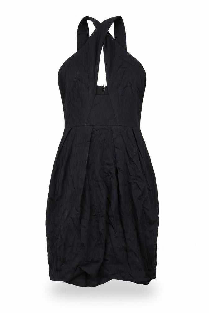 Front view of French Connection Women's Black Halter Dress, size 8