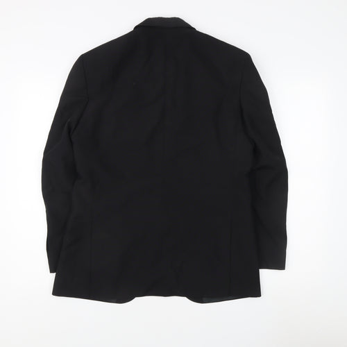 Mr Harry Men's Black Blazer, 38S One-Button, Formal