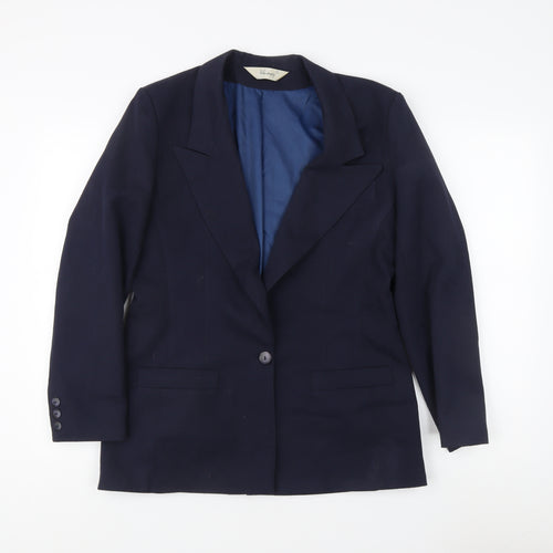 Whimsy Women's Blue Blazer, Size 14, Regular Fit