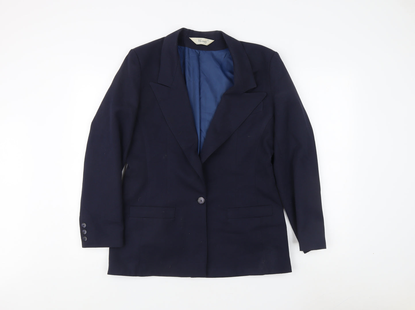 Whimsy Women's Blue Blazer, Size 14, Regular Fit