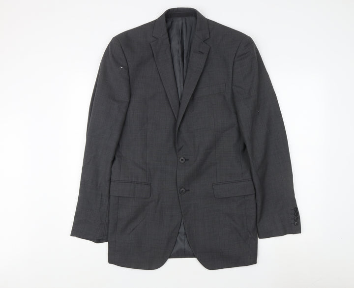 Marks and Spencer Men's Grey Blazer 38L - Classic Style