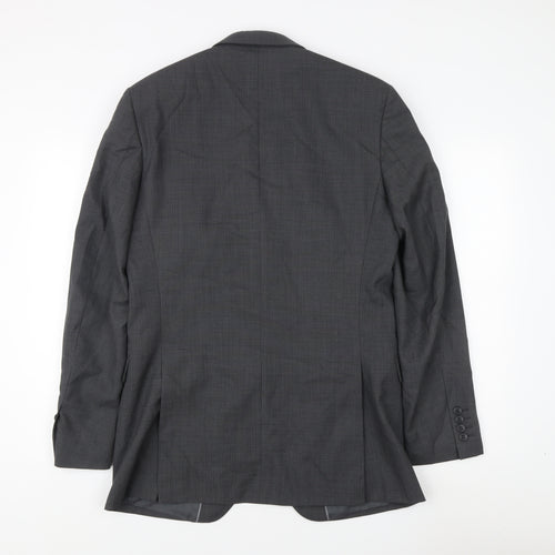 Marks and Spencer Men's Grey Blazer 38L - Classic Style