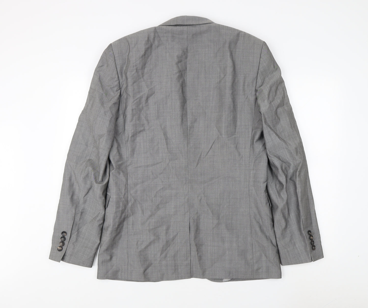 Next Men's Grey Check Blazer, 40 Long, Wool/Mohair