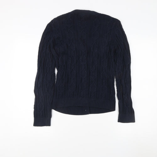 Talbots Women's Blue Petites Cable-Knit Cardigan S