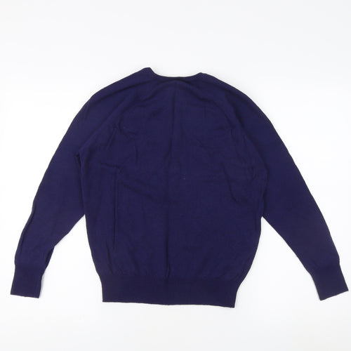 Damart Women's Blue Cable Knit Wool Jumper, Size 14