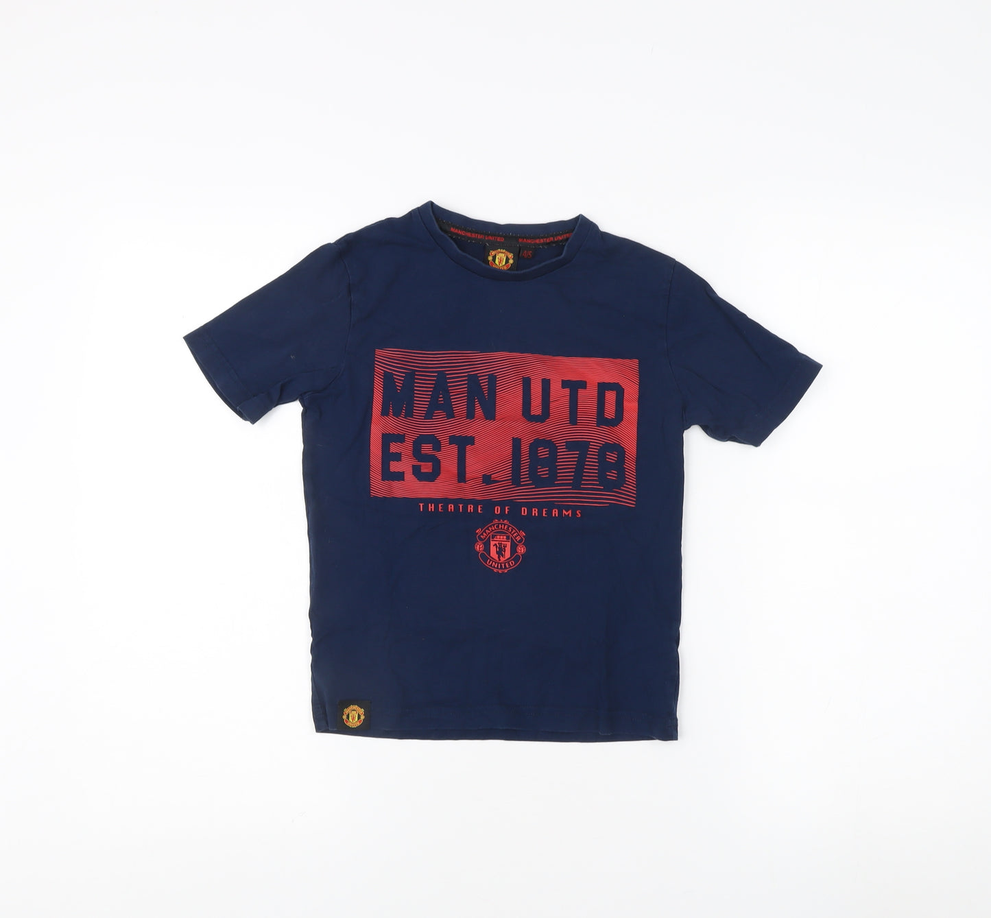 Manchester United Boys Blue Graphic T-Shirt Size 4-5 Years