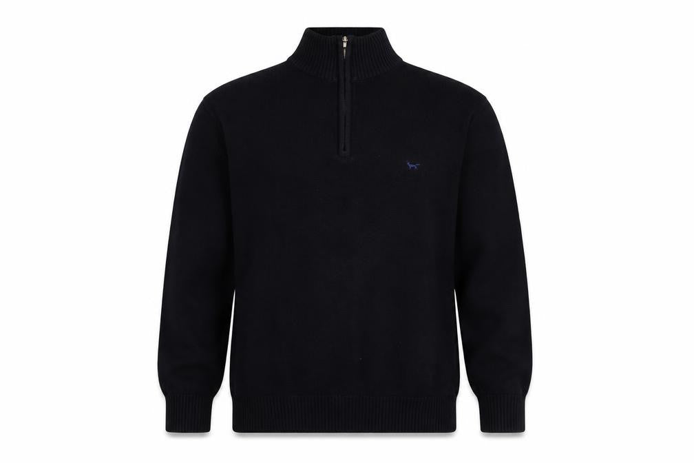 Front view of Wolsey Men's Black High Neck jumper M