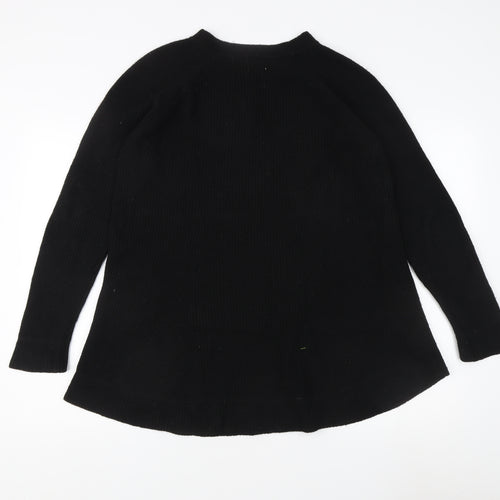ME+EM Women's Black Wool Pullover Jumper Size 10
