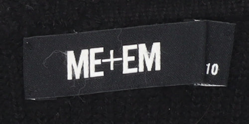 ME+EM Women's Black Wool Pullover Jumper Size 10