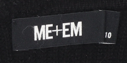 ME+EM Women's Black Wool Pullover Jumper Size 10