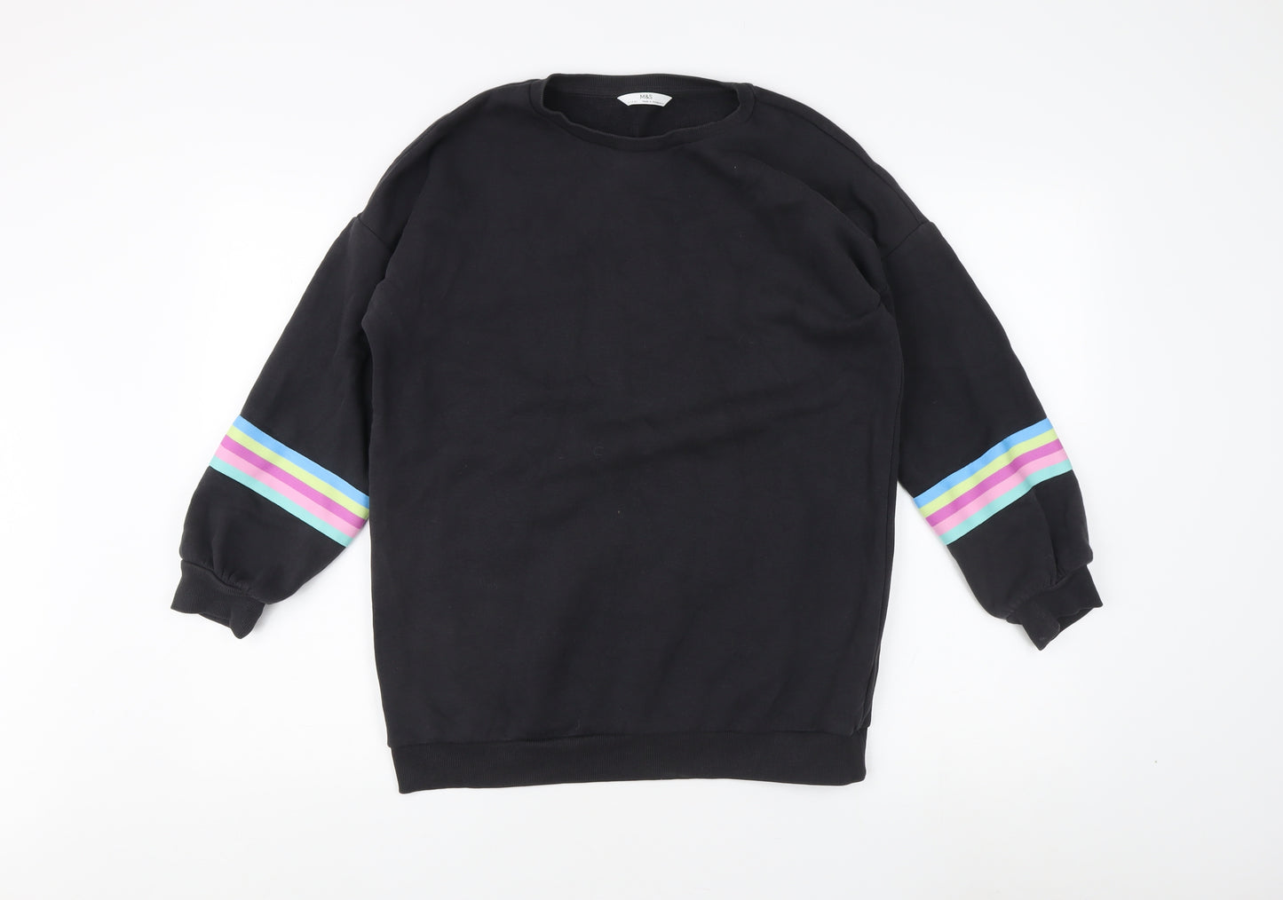Marks and Spencer Girls Black Sweatshirt 12-13 Yrs