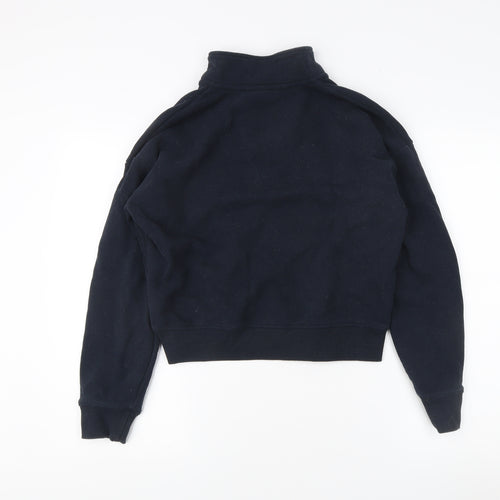 Superdry Black 1/4 Zip Sweatshirt, S, Unisex