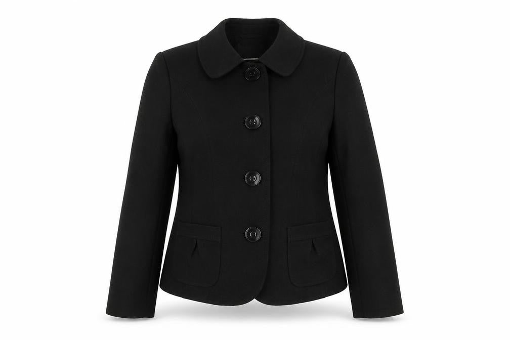 Front view of BHS Women's Black Blazer, Regular Fit, size 10