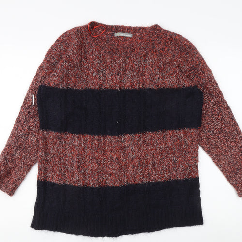 Marks and Spencer Women's Multicoloured Cable-Knit Jumper Size 12