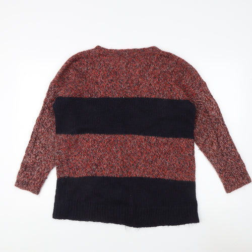 Marks and Spencer Women's Multicoloured Cable-Knit Jumper Size 12