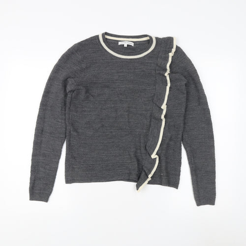 Second Female Grey Wool Pullover Jumper L Women's