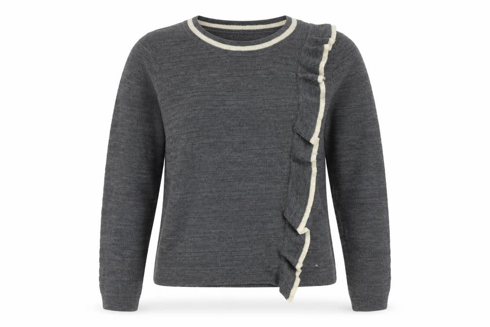 Second Female Grey Wool Pullover Jumper L Women's